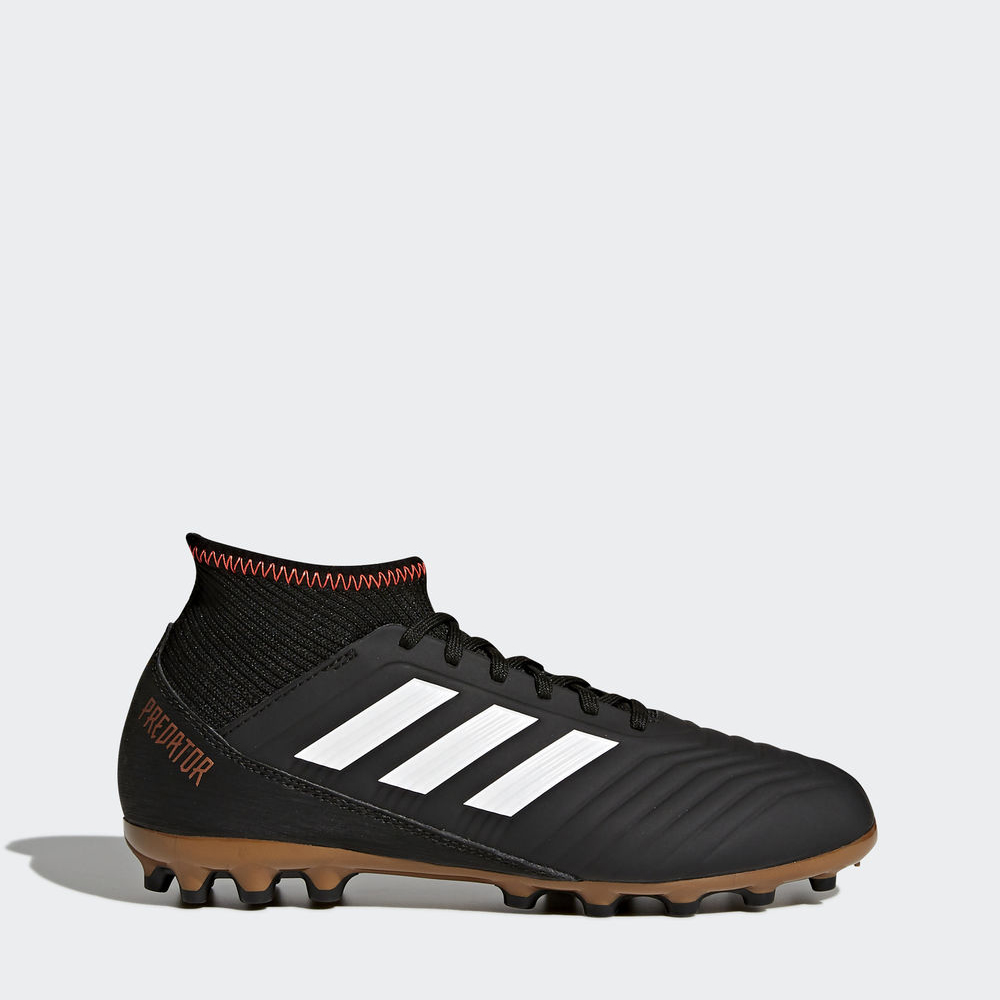 Adidas Predator 18.3 Artificial Grass - ποδοσφαιρικα παπουτσια για αγορια - Μαυρα/Ασπρα/Κοκκινα,Μέγε